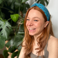 Twisted Alice Headband - Liberty of London Blue Mayhaze print - Silk & Lawn