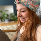 Ladies Turban Hat - Liberty of London Cactus print - Silk & Lawn