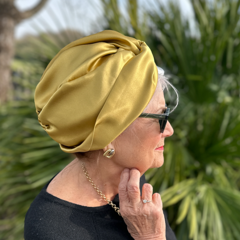 Little Susan Twisted Turban In Pure Block Colour Silks - Variety of Plain Pure Silks - Silk & Lawn