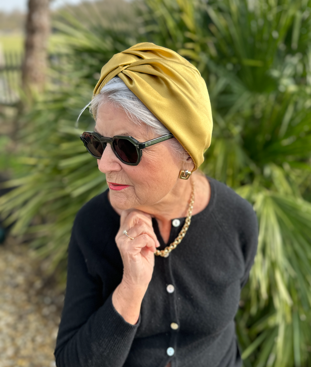 Little Susan Twisted Turban In Pure Block Colour Silks - Variety of Plain Pure Silks