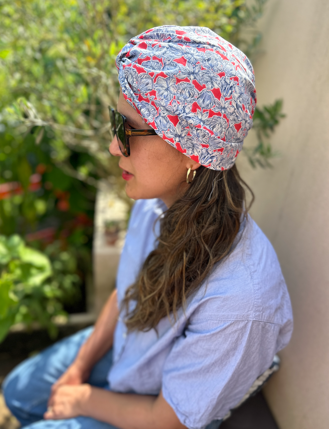 Little Susan Turban Hat - Matilda Tulip print by Liberty of London