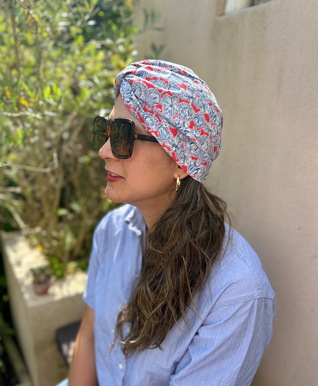 Little Susan Turban Hat - Matilda Tulip print by Liberty of London