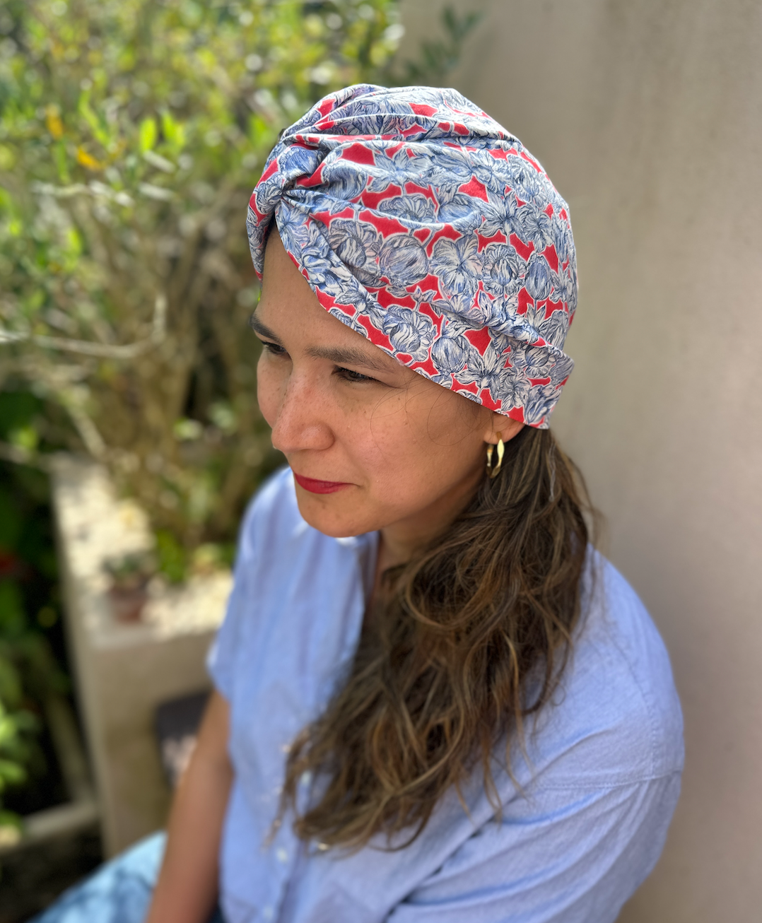 Little Susan Turban Hat - Matilda Tulip print by Liberty of London