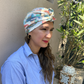 Ladies Turban Hat - Liberty of London Cactus print - Silk & Lawn