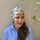 Ladies Turban Hat - Liberty of London Cactus print - Silk & Lawn