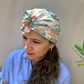 Ladies Turban Hat - Liberty of London Cactus print - Silk & Lawn
