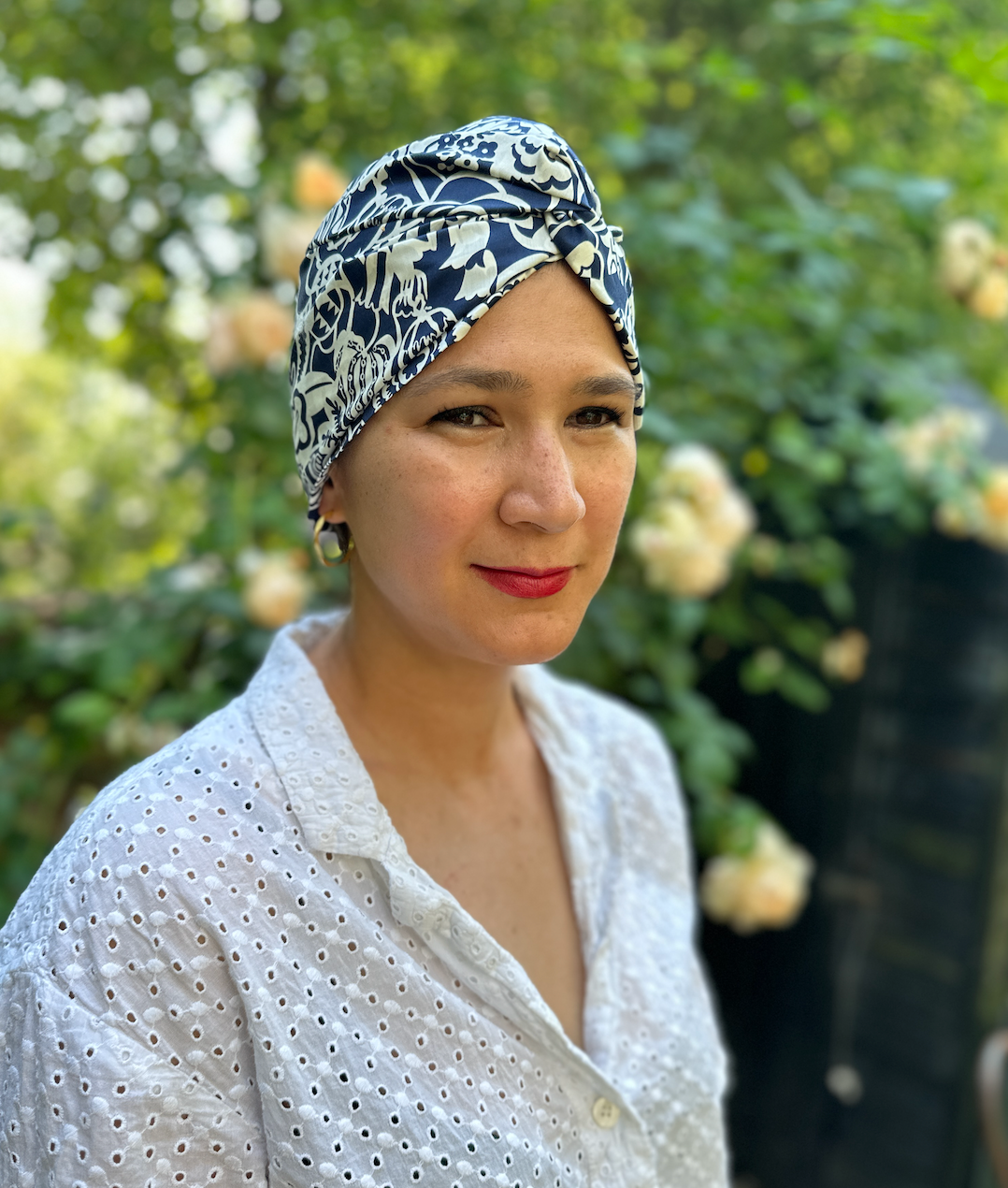 Little Susan Turban Hat - Graphic Navy Gatsby print by Liberty of London