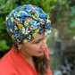 Ladies Turban Hat - Liberty of London Green Floral - Silk & Lawn