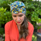 Ladies Turban Hat - Liberty of London Green Floral - Silk & Lawn