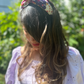 Luxury Silk Twisted Alice band - Ombrellino Japanese Blossom Liberty Artist print on Silk-Crepe - Silk & Lawn