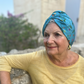 Little Susan Twisted Silk Turban & Head wrap - Liberty of London Meadow Floral Blue in Silk Crepe - Silk & Lawn