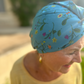 Little Susan Twisted Silk Turban & Head wrap - Liberty of London Meadow Floral Blue in Silk Crepe - Silk & Lawn