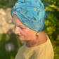 Little Susan Twisted Silk Turban & Head wrap - Liberty of London Meadow Floral Blue in Silk Crepe - Silk & Lawn