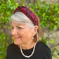 Luxury Silk Twisted Alice band - Vintage Liberty London Black & Red Paisley on Silk - Silk & Lawn