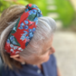 Twisted Alice Headband - Liberty of London Red Osterley print - Silk & Lawn