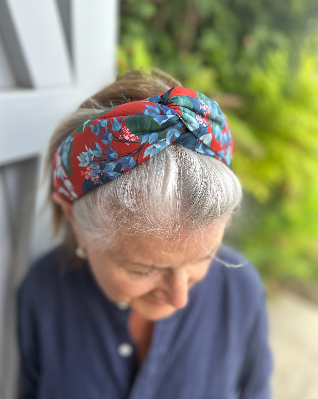 Twisted Alice Headband - Liberty of London Red Osterley print