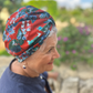 Little Susan Turban Hat - Liberty of London Red Osterley print (LARGE) - Silk & Lawn