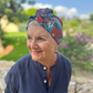 Little Susan Turban Hat - Liberty of London Red Osterley print (LARGE) - Silk & Lawn