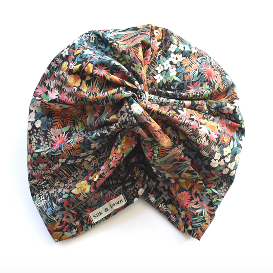 Little Susan Turban Hat - Faria Flowers Liberty print