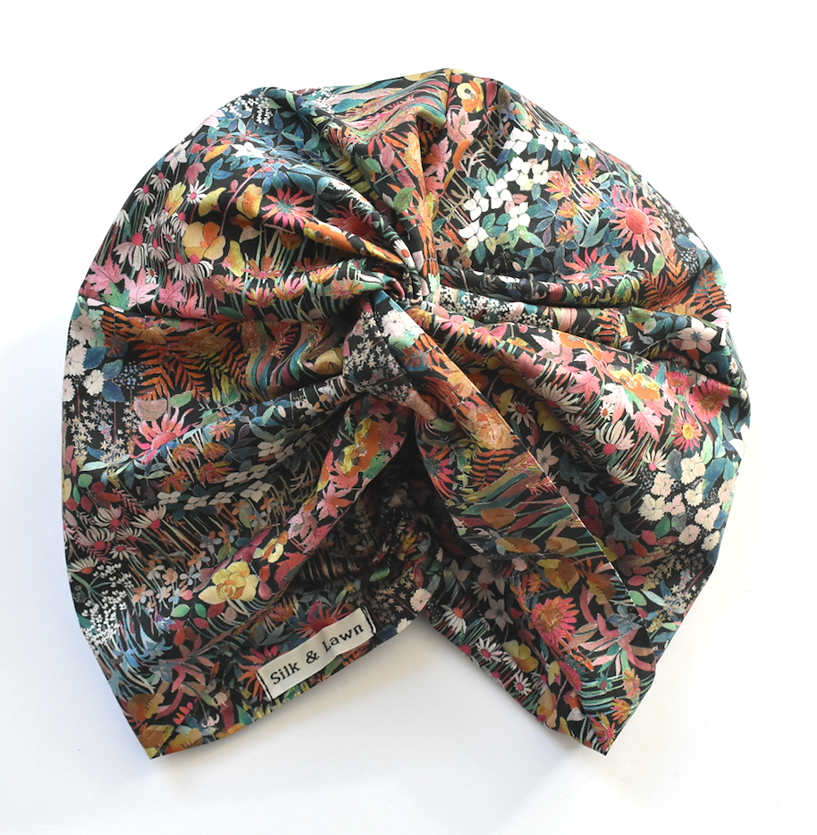 Little Susan Turban Hat - Faria Flowers Liberty print