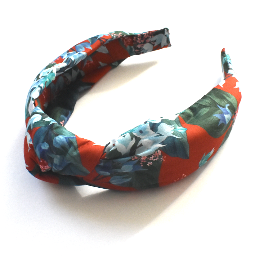 Classic Knot head band - Liberty of London Red Osterley