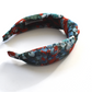 Classic Knot head band - Liberty of London Red Osterley - Silk & Lawn