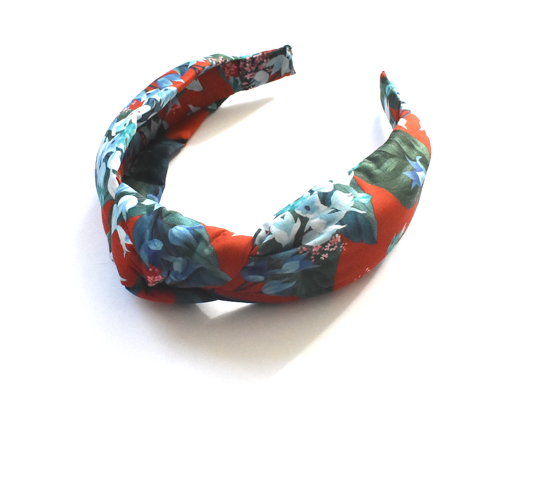 Classic Knot head band - Liberty of London Red Osterley