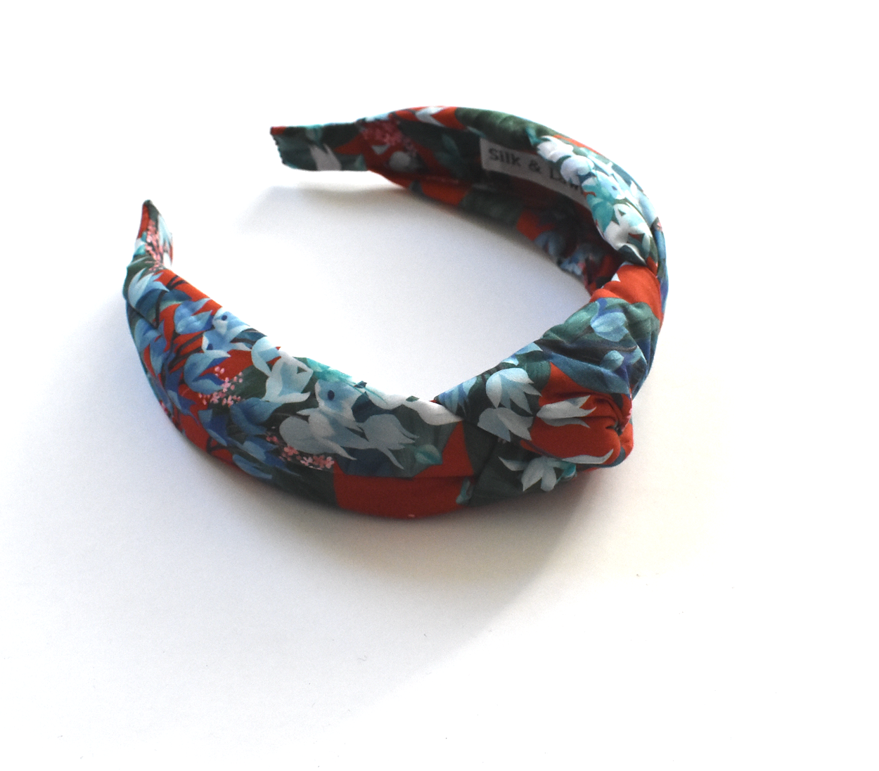 Classic Knot head band - Liberty of London Red Osterley