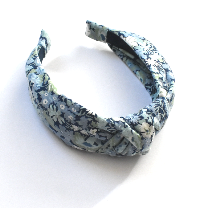 Knot headband - Liberty of London Blue Thorpe Lantana Floral print