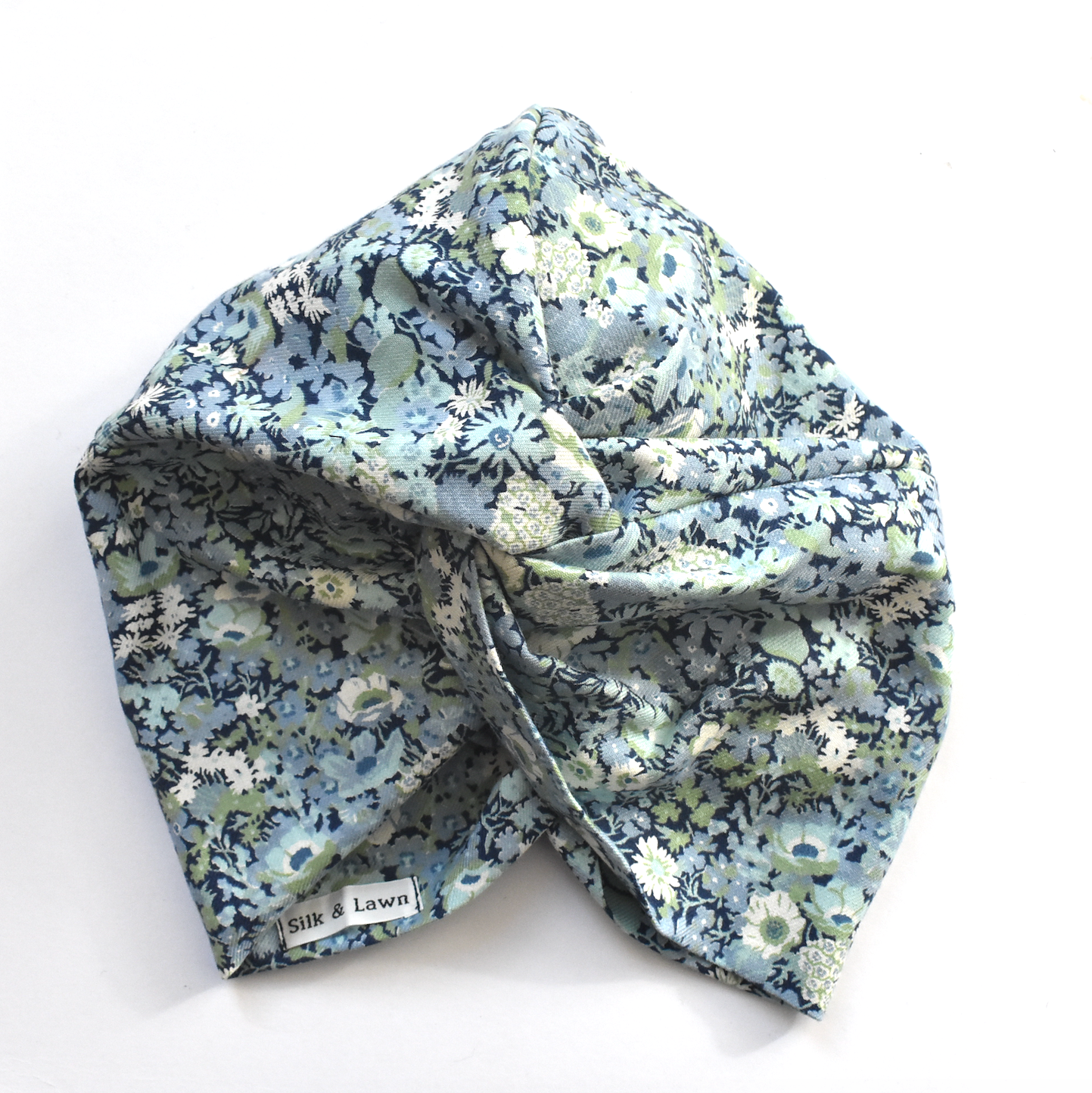 Little Susan Turban Hat - Blue Thorpe Floral Liberty of London