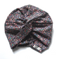 Little Susan Turban Hat in purple Adriatic Liberty print in Lantana (cotton & wool blend) (LARGE) - Silk & Lawn