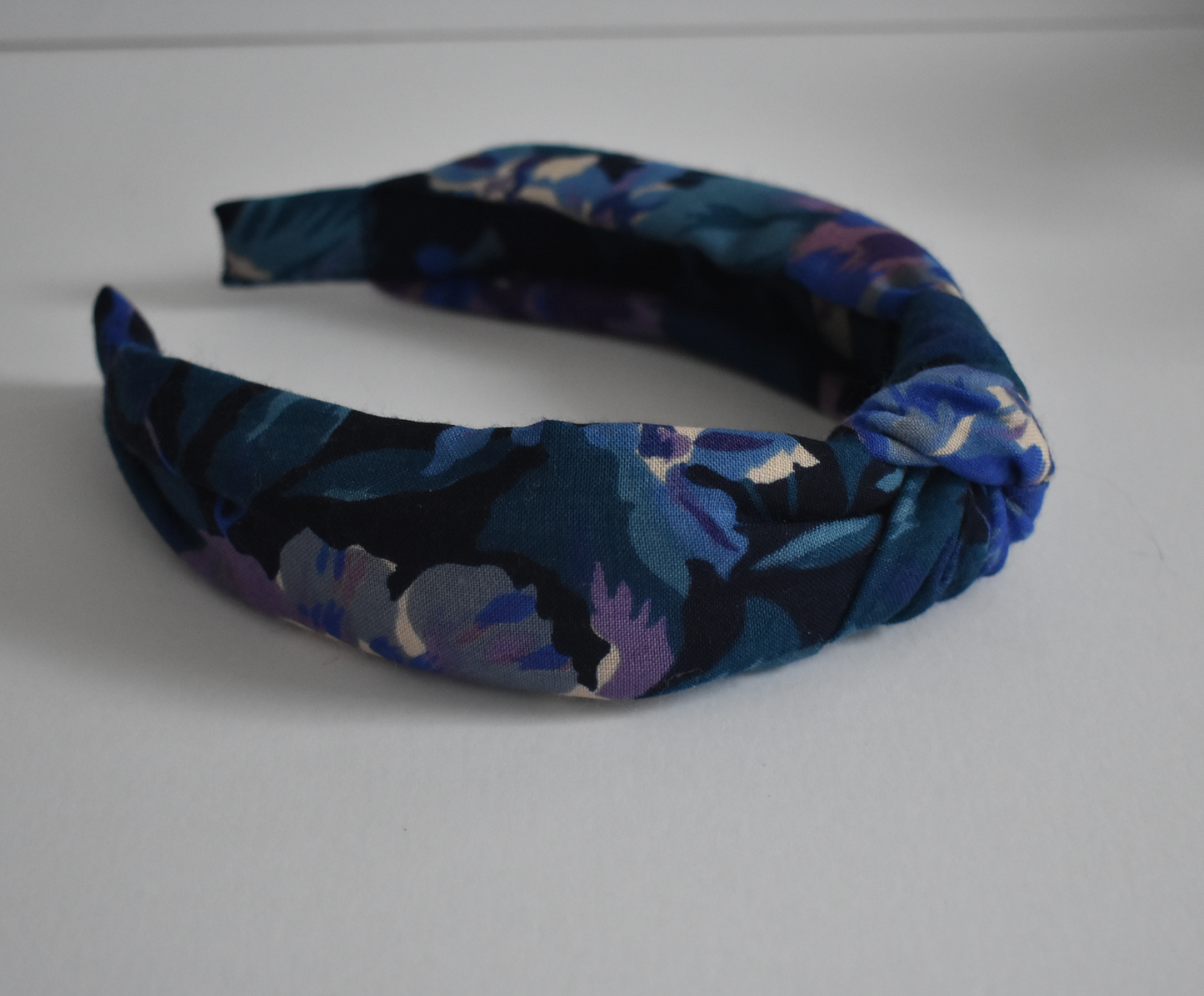 Alice headband - Liberty of London Vintage Varuna Wool Blue Floral print