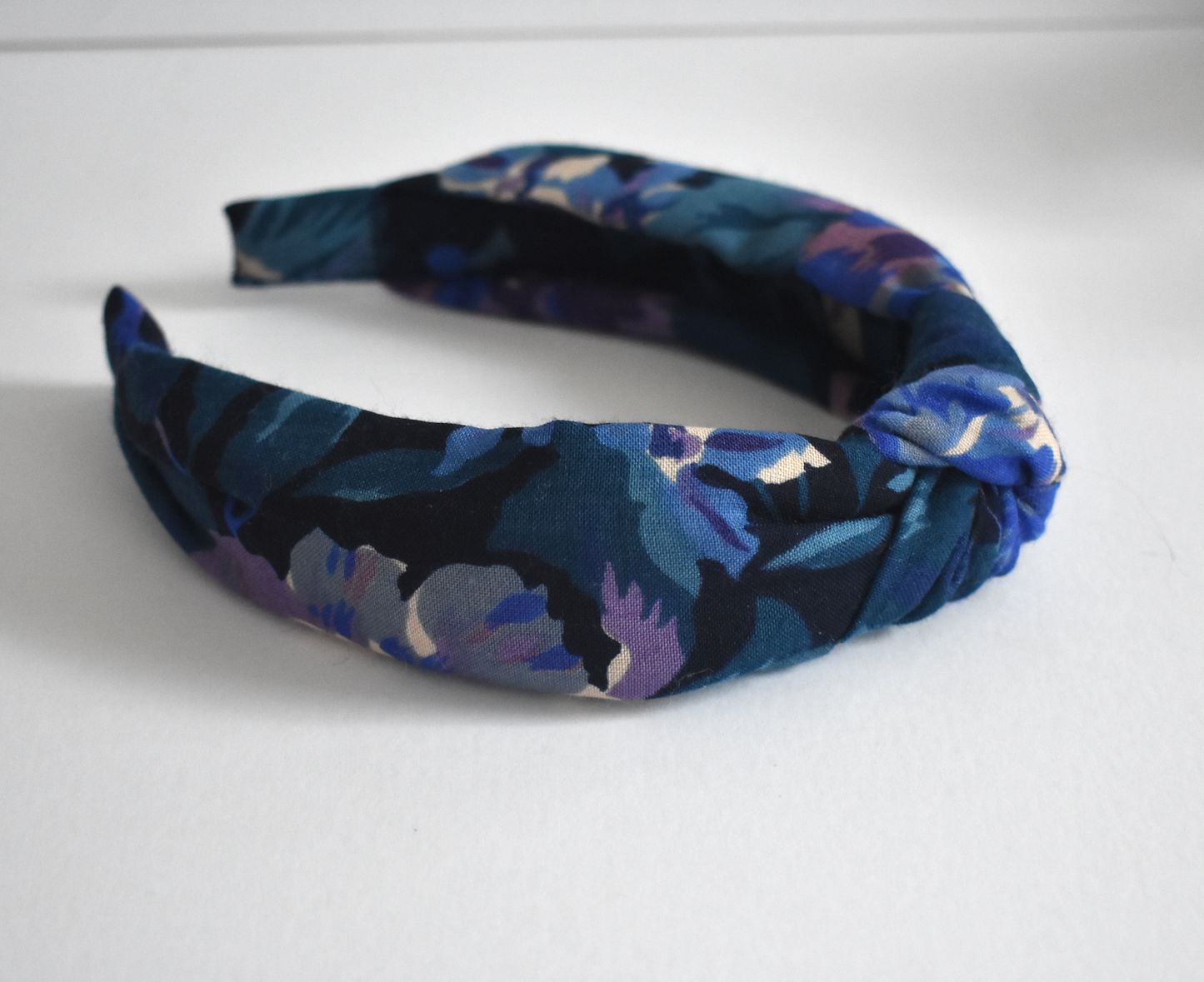 Alice headband - Liberty of London Vintage Varuna Wool Blue Floral print