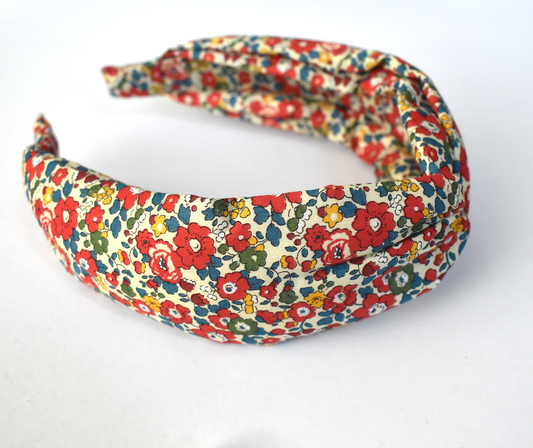 Twisted Alice Headband - Liberty of London Betsy Ann in Red print