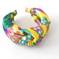 Silk Alice band - Bright Yellow Floral Liberty of London Artist Silk  - Twisted or Knot - Silk & Lawn
