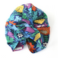 Little Susan Twisted Silk Turban & Head wrap - Liberty of London The Arts of Craft William Morris Standen Fruit and Floral Navy silk crepe (SMALL) - Silk & Lawn