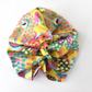 Little Susan Twisted Silk Turban & Head wrap - Liberty of London Artist Yellow Floral silk satin - Silk & Lawn