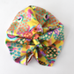 Little Susan Twisted Silk Turban & Head wrap - Liberty of London Artist Yellow Floral silk satin - Silk & Lawn