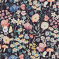 Ladies Turban Hat - Liberty of London Jude's Garden floral on black - Silk & Lawn
