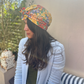 Ladies Turban Hat - Liberty of London Ellis Garden Yellow Floral organic cotton - Silk & Lawn