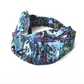 Silk Twill Twisted Turban hairband and neck scarf in Liberty of London Birds Silk Satin - 100% silk (MEDIUM) - Silk & Lawn