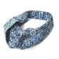 Twisted Turban Headband - Liberty of London Blue Poppy floral print (MEDIUM) - Silk & Lawn