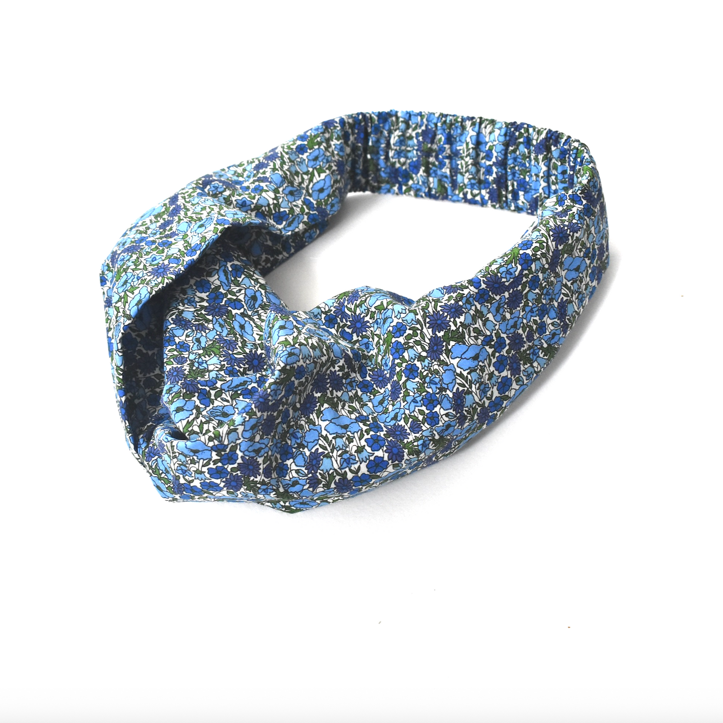 Twisted Turban Headband - Liberty of London Blue Poppy floral print