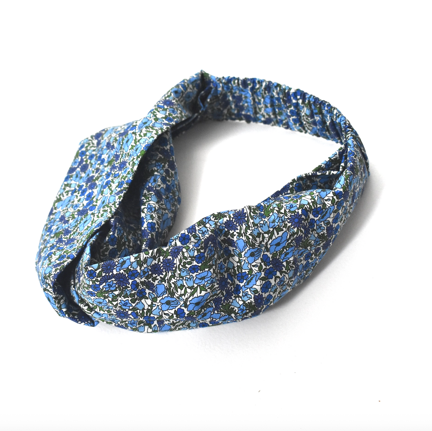 Twisted Turban Headband - Liberty of London Blue Poppy floral print