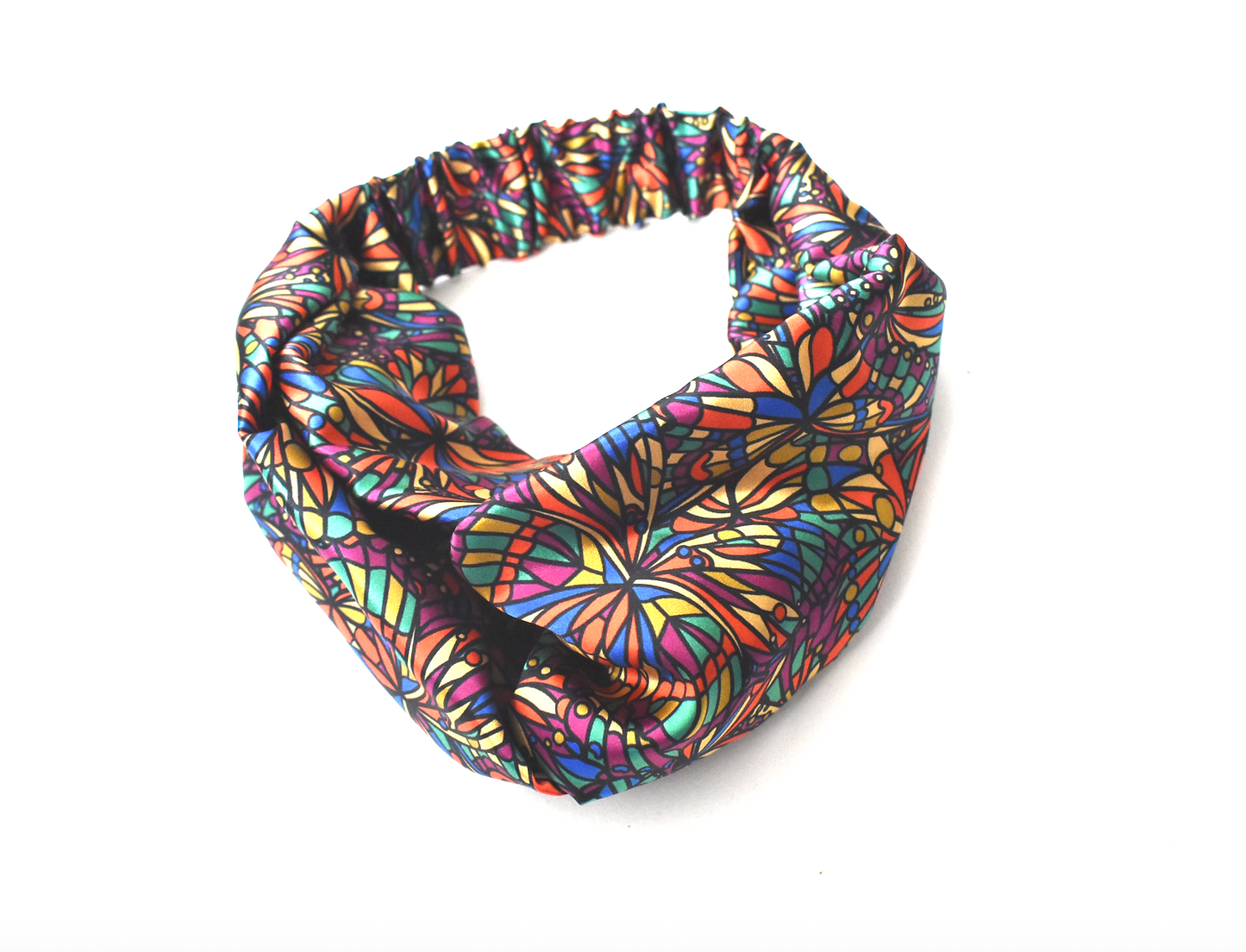 Silk Twisted Turban hairband and neck scarf in Liberty of London Jewel Silk Satin - 100% silk