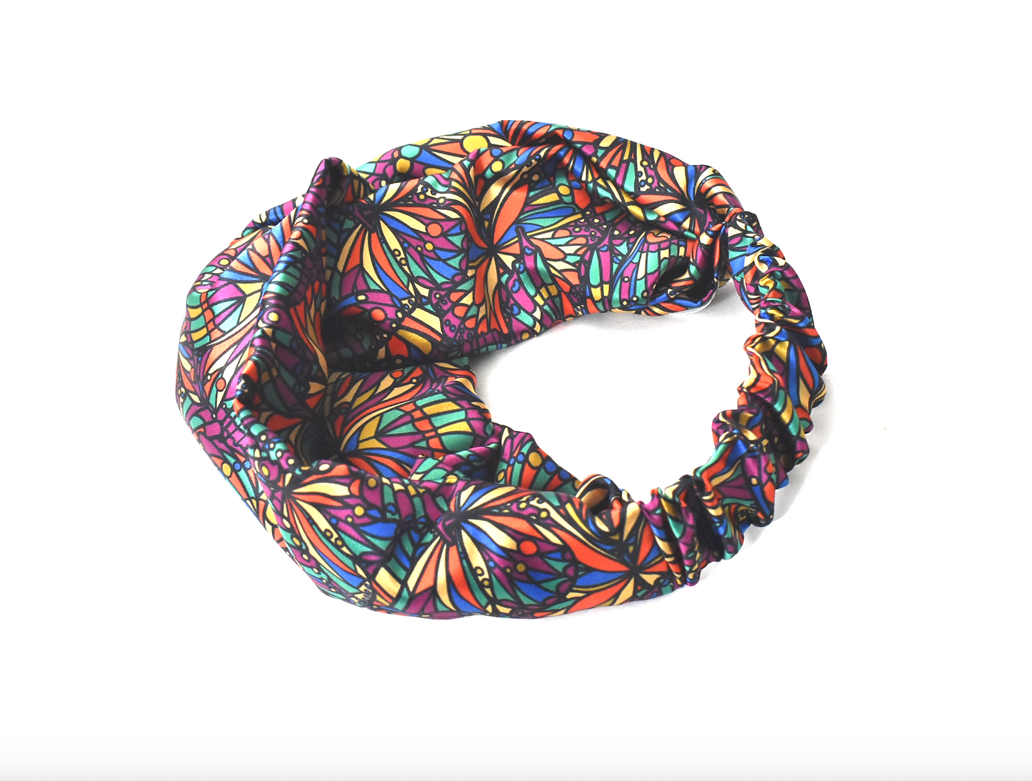 Silk Twisted Turban hairband and neck scarf in Liberty of London Jewel Silk Satin - 100% silk