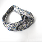Twisted Turban Headband - Liberty of London Blue & Purple Wiltshire (MEDIUM) - Silk & Lawn