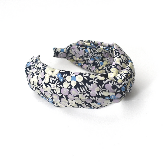 Twisted Alice Headband - Liberty of London Purple Wiltshire