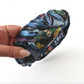 Luxury Silk Twill Twisted or Knot Alice band in Liberty of London Birds in blue - Silk & Lawn