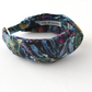 Luxury Silk Twill Twisted or Knot Alice band in Liberty of London Birds in blue - Silk & Lawn